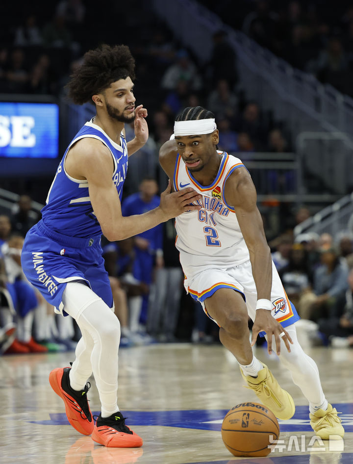 NBA 오클라호마시티, 밀워키 꺾고 3연승…서부 1위 굳혀