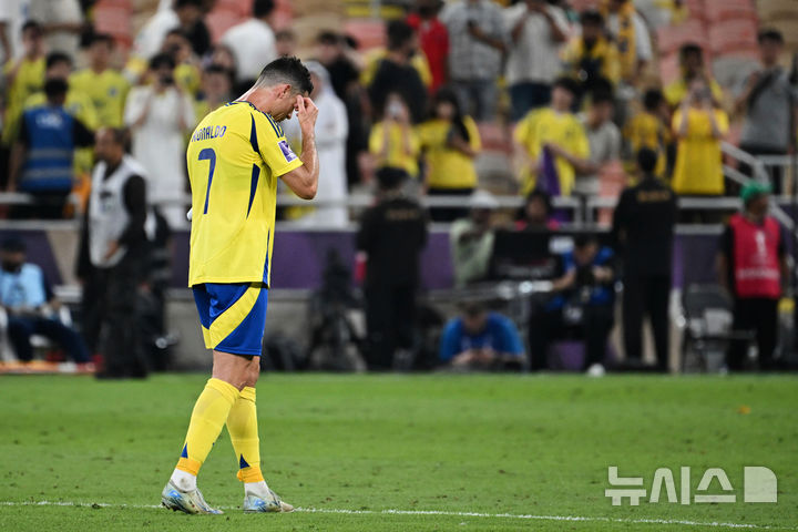 [제다=AP/뉴시스] 사우디아라비아 프로축구 프로페셔널리그 알나스르의 크리스티아누 호날두. 2025. 04. 30.