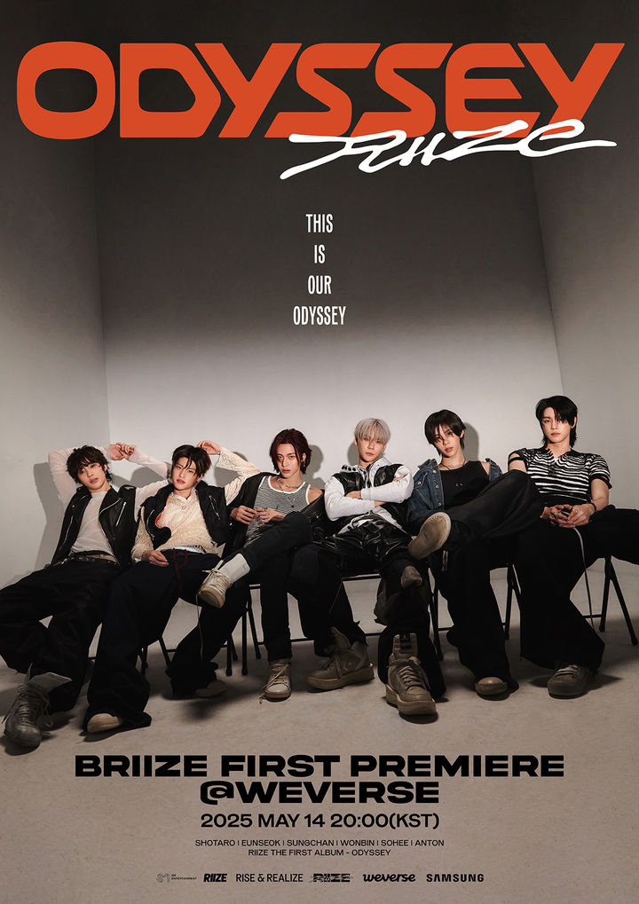 [서울=뉴시스] 라이즈 첫 정규 앨범 'ODYSSEY' 프리미어 포스터. (사진 = SM 엔터테인먼트 제공) 2025.05.14. photo@newsis.com *재판매 및 DB 금지