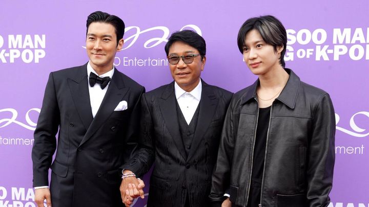 [서울=뉴시스] 최시원, 이수만, 태민. (사진 = A2O엔터테인먼트 제공) 2025.05.14. photo@newsis.com *재판매 및 DB 금지