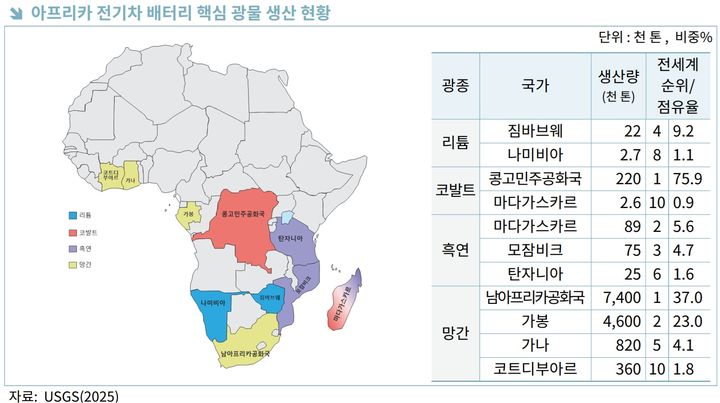 '배터리 핵심광물 전쟁'…韓, 아프리카서 돌파구 찾는다