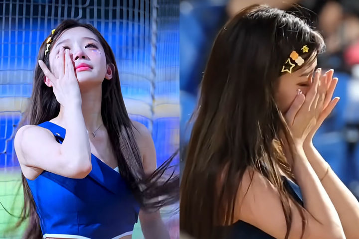 치어리더 이주은, 대만서 서럽게 눈물…팬들도 '당황'
