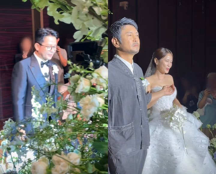 '김준호♥' 김지민, 김대희 손 잡고 결혼식 입장