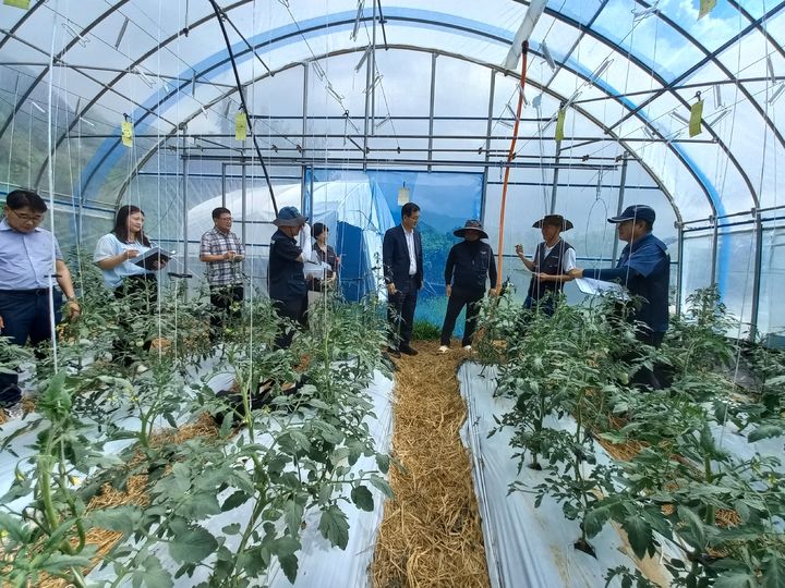 농진청, 청년농가 고온 대비 생육 기술 지원…장수군 현장 방문