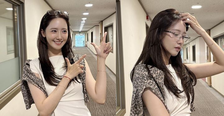 윤아 안경 쓰고 매력 발산…