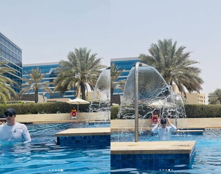 소지섭, 수영장서 근육질 몸매…조각 미남