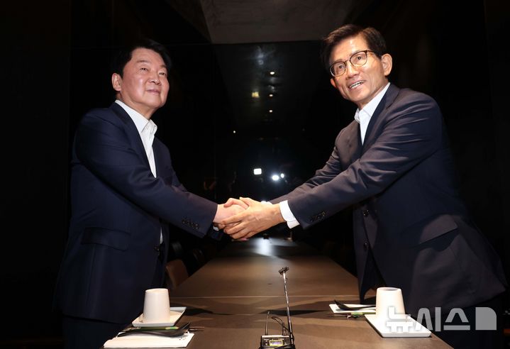 김문수 "당내 협력 필요성 확인"…안철수 "윤과 절연해야" [뉴시스Pic]