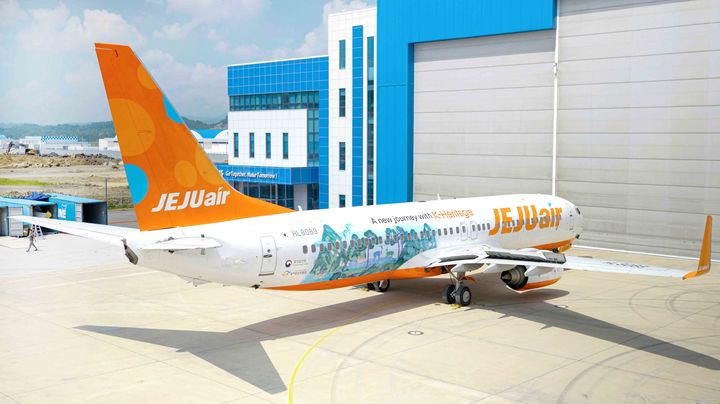 십장생, 하늘길 날다…제주항공 비행기에 랩핑