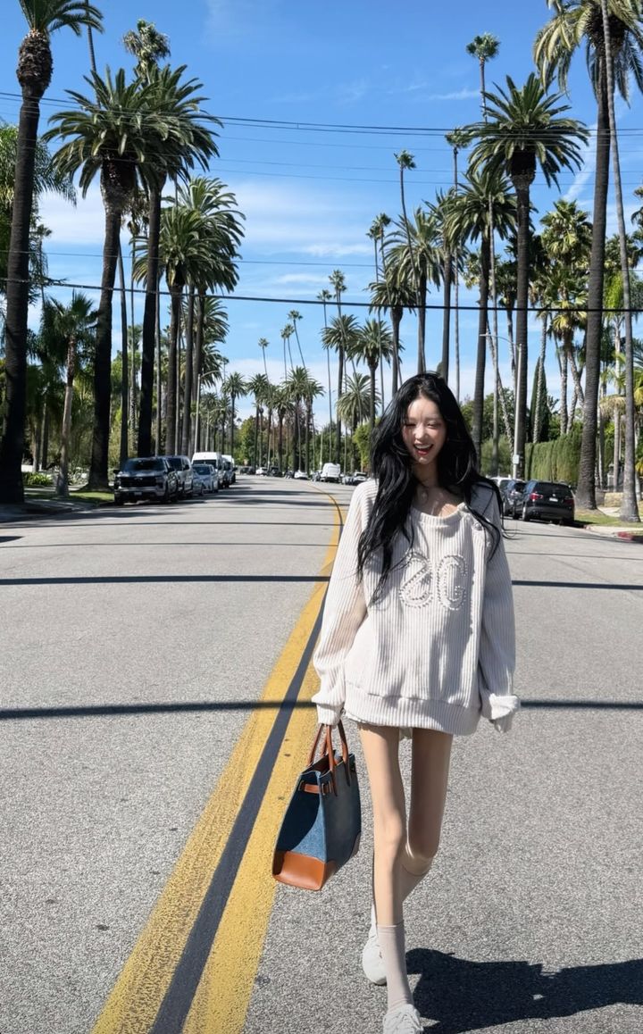 170㎝·41㎏ 최준희, LA 거리서 모델 포스…청춘 영화 한 장면처럼