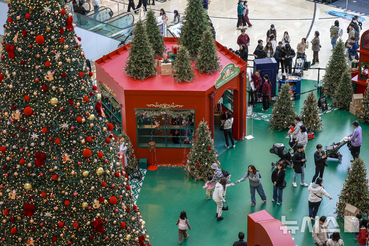 도심에서 즐기는 크리스마스, 타임스퀘어 13m 대형 트리 선보여 [뉴시스Pic]