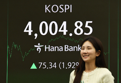 코스피 4000선 회복 마감