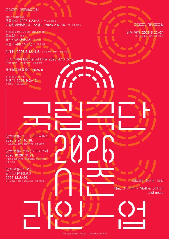 '안트로폴리스' 5부작 대장정 마무리…국립극단 2026 라인업