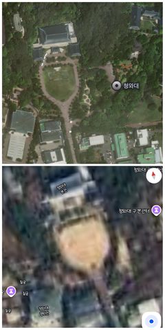 [단독]구글·애플 지도에 '청와대 본관·영빈관' 등 노출…靑 "국토부 통해 조속 조치"