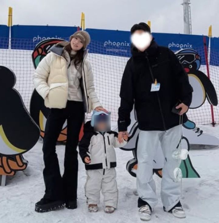 손연재, ♥금융인 남편과 스키장…2살 아들 많이 컸네