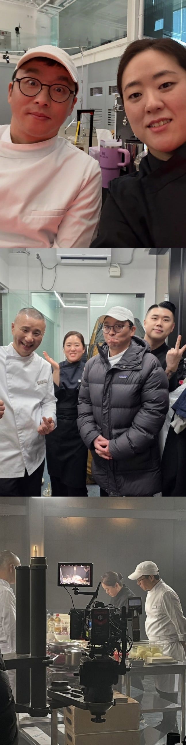 윤주모, 첫 광고 현장…최강록·권성준과 훈훈한 케미  