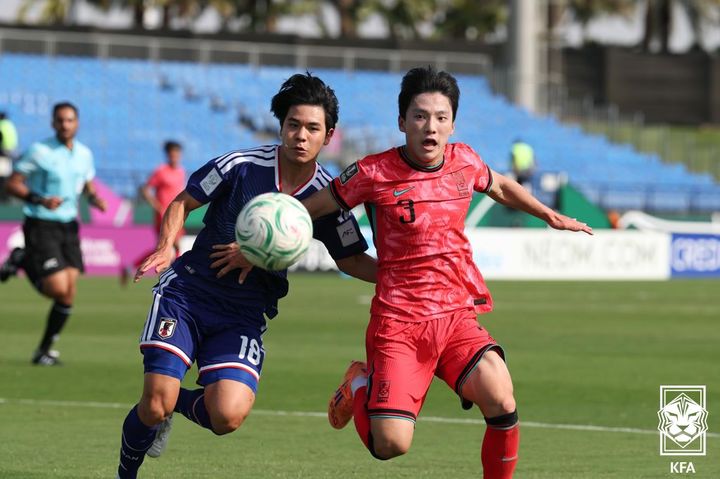 U-23 아시안컵 준결승에서 한국, 일본에 전반 0-1로 뒤처져