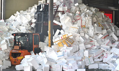 설 연휴가 남긴 포장용 스티로폼 [뉴시스Pic]