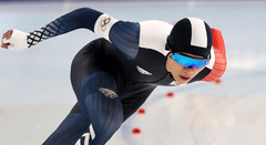 정재원, 주종목 아닌 1500m 깜짝 출전에 14위 '매스스타트 예열 완료' [뉴시스Pic]