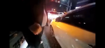 정차 거부하더니 끝까지 저항…경찰, 맨손으로 유리 '와장창'