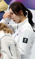 '마지막 올림픽, 눈물 왈칵' 최민정, 역대 최다 메달 달성 [뉴시스Pic]