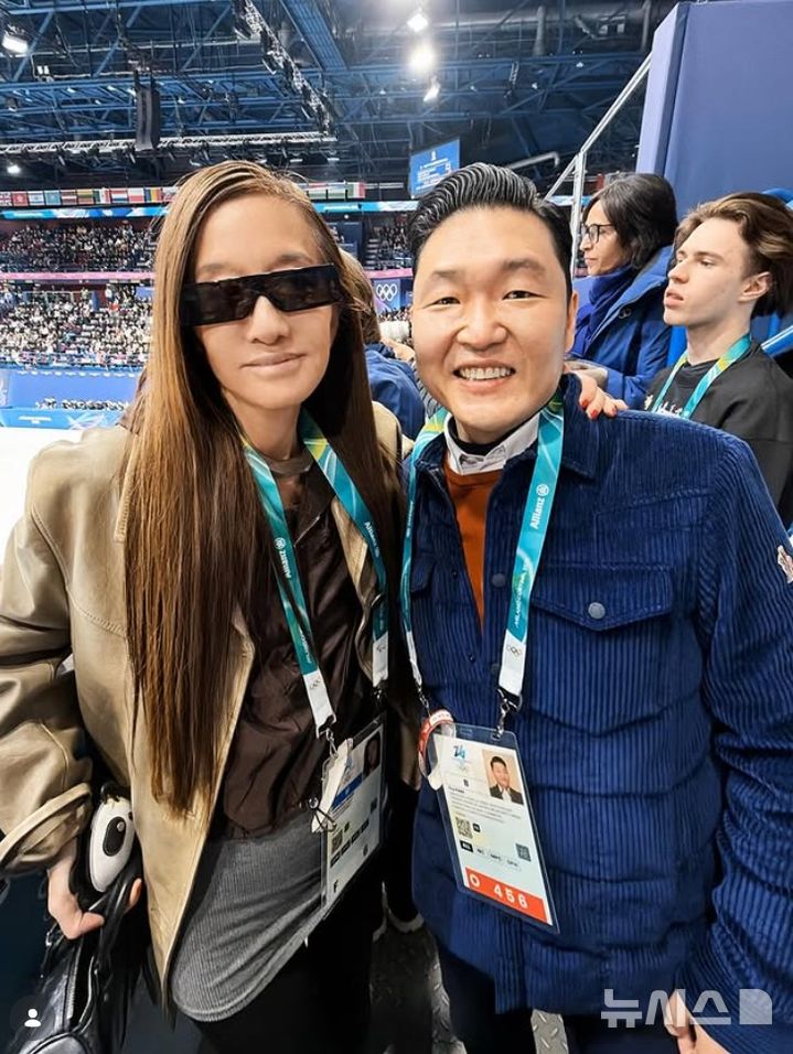 77세 베라 왕과 가수 싸이, 밀라노 동계올림픽 깜짝 만남