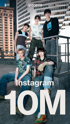 코르티스, 인스타그램 팔로워 1천만 돌파 "K-팝 그룹 중 최단기간" 
