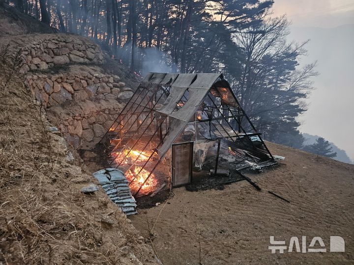 함양 산불 사흘째, 진화율 58%…영향 구역 232ha