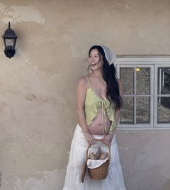 둘째 임신 나비, 완벽 D라인…남편과 다정한 투샷