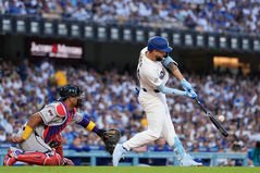 역전 3점 홈런 치는 다저스 파헤스