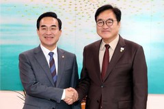 우 의장, 박홍근 기획예산처장관 접견…"추경 속도 중요성 알아"