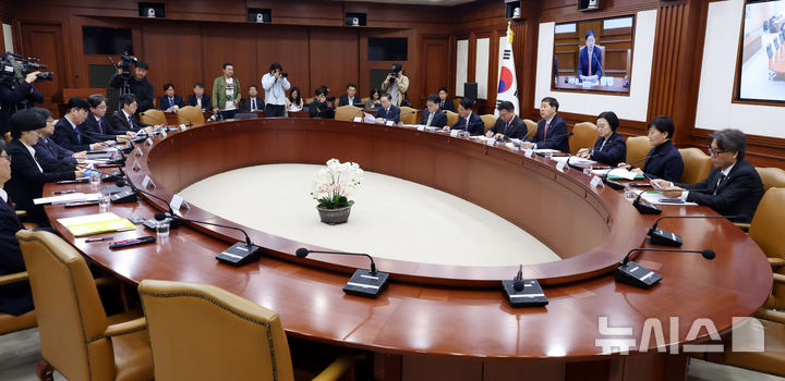 정부서울청사에서 열린 비상경제본부회의 겸 경제관계장관회의