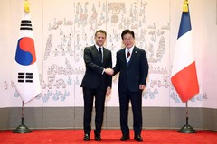 기념촬영 하는 이재명 대통령-마크롱 대통령