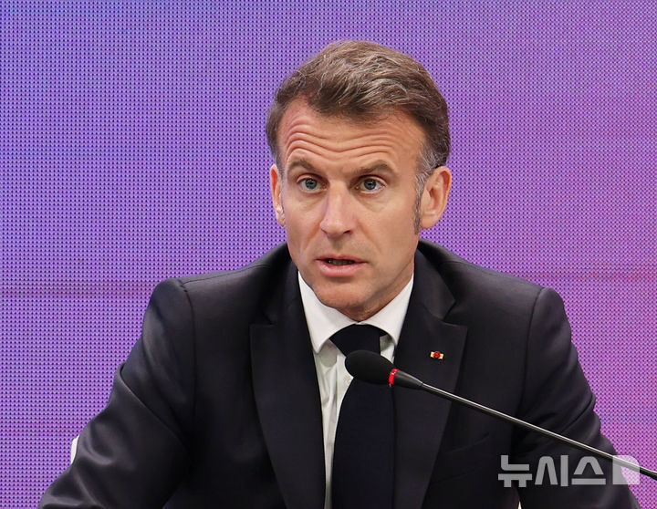 제3차 한-프랑스 경제계 미래대화 폐회식, 발언하는 마크롱 대통령