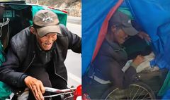 "난 거지 아니다"…가족 잃고 '떠돌이 생활' 中 세발자전거 노인의 사연