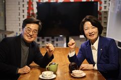 추미애, 김동연·한준호 잇달아 만나 "든든한 원팀 완성"