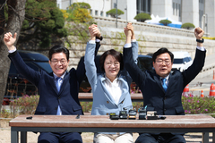 與정원오·추미애·박찬대, '원팀간담회'…"2600만 수도권 공통공약 마련" [뉴시스Pic] 