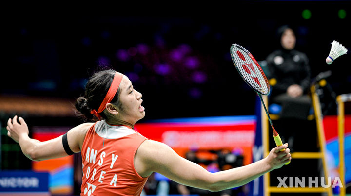 왕즈이와 결승 경기 펼치는 안세영