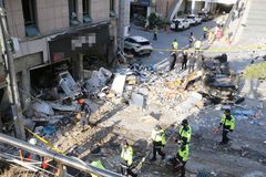 아수라장된 청주 폭발사고 현장