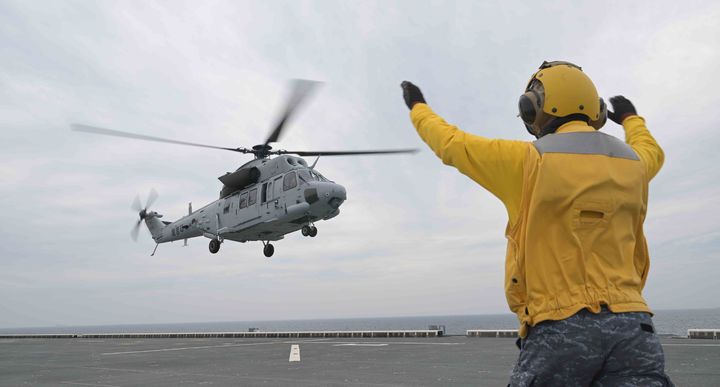 해군·해병대·육군 합동 헬기 이·착함훈련 [뉴시스Pic]