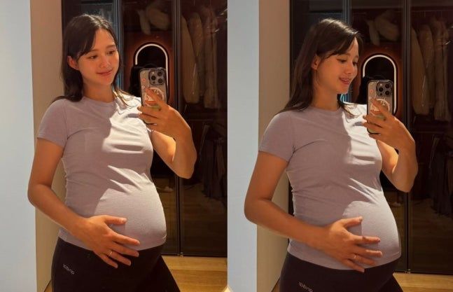 '6월 출산' 남보라, D라인 공개…