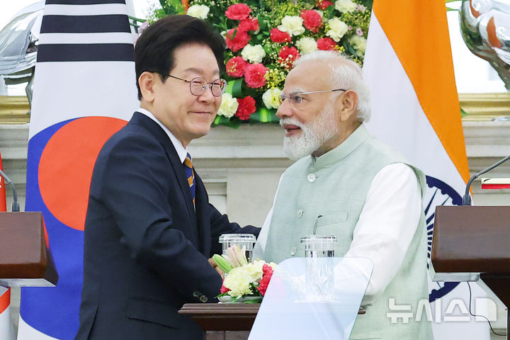 이재명 대통령, "인도와 경제협력 고도화로 동반성장" [뉴시스Pic]