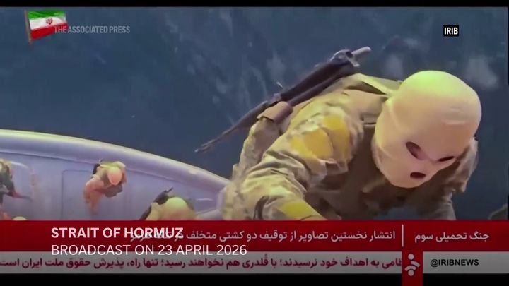 복면 쓴 무장군…이란, 선박 나포 영상 공개