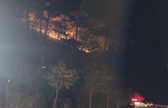 영월 법흥리 야간 산불…산림 당국, 가용 자원 총동원 진화 중