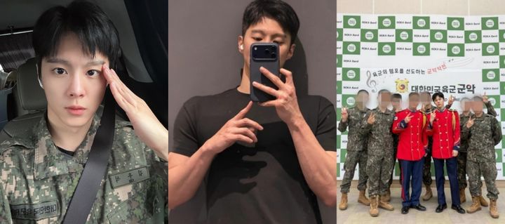 김우석, 전역…늠름해진 모습 눈길