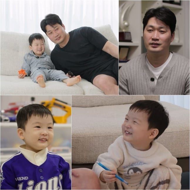 오승환과 똑같이 생긴 35개월 아들…벌써 운동 잘하네