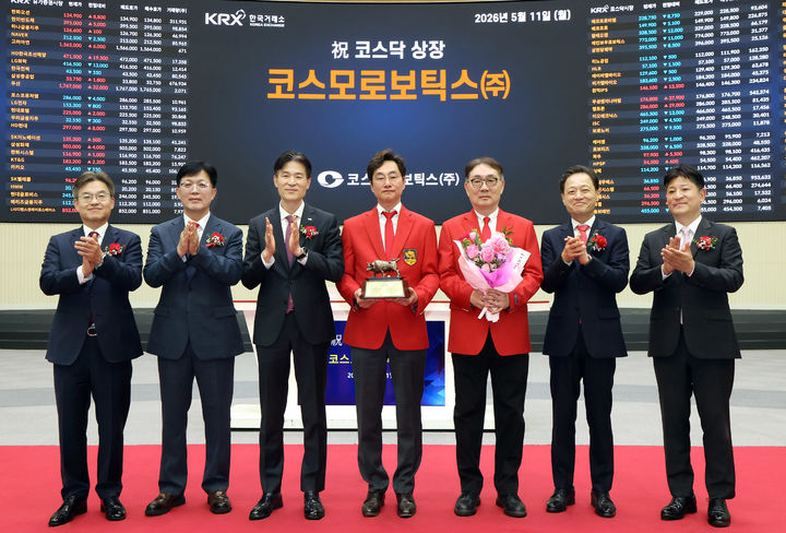 코스모로보틱스, 상장 첫날 공모가 4배 '따따블'