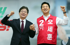 오세훈 지원 나선 유승민 "서울 시민 전월세난 해결해 줄거라 기대" [뉴시스Pic]