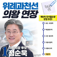[6·3의왕]정순욱 "위례과천선 연장 6개 역 신설해야"