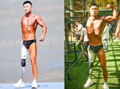 "팔·다리 잃고도 다시 일어섰다"…보디빌딩 무대 오른 中 남성 화제