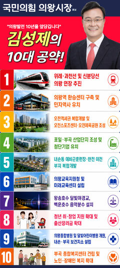 [6·3의왕] 김성제 "결과로 평가받겠다"…10대 핵심공약 발표